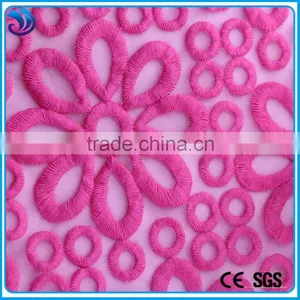 Fancy Cotton Yarn Embroidery Lace Fabric for Fashion Wearing thumbnail-2