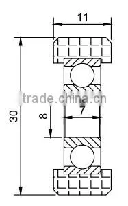 China Hotsale 608RS Rubber Wheel for Grinding Machine thumbnail-6
