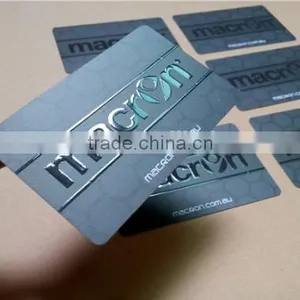 Glossy Finish Black Color Spot UV Embossed Coating Business Cards Supplier's Choice thumbnail-2