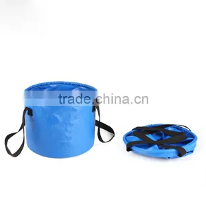 Collapsible Beach Cooler Ice Laundry Plastic Water Fishing Foldable Folding Pvc Rubber Bucket Collapsible With Lid thumbnail-4
