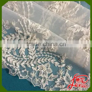 Classical Design Dress Choice Multicolor Sequined Beads Embroidery Fabric thumbnail-2