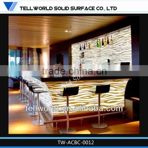 S Shape Bar Counter Grey Color for Lobby thumbnail-5