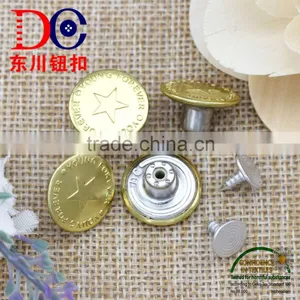 17mm Fashion Metal Custom Jean Blue Button for Jacket thumbnail-1
