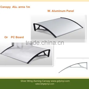 Economic Durable Easy Assembly Elegant Shade DIY Polycarbonate Aluminum Door Canopy thumbnail-1