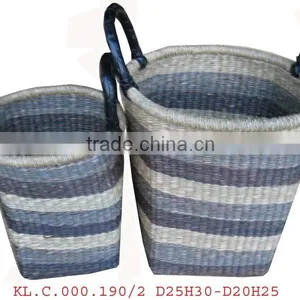 High Quality Best Selling 2016 Sea Grass Round Basket With Handle From Vietnam thumbnail-1