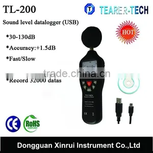 Free Shipping LCD Audio Digital Sound Noise Level Meter Decibel Pressure Measure Monitor 30-130dB Logger Tester TL-200 thumbnail-1