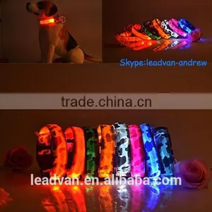 Wholesale Charming Flashing Collar Camouflage Cloth Retracable Buckle for Dog Collar thumbnail-3