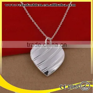 Plated Silver Copper Heart Necklaces With Pendant Doll thumbnail-1
