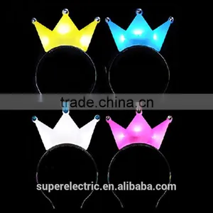 China Manufacturer New Design LED Plastic Head Band, Cheap Fashion LED Head Band With Crown thumbnail-2