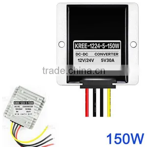 150W DC/DC 12V 15V 24V Step Down to 5V 30A Power Converter Module Voltage Regulator With Waterproof Case thumbnail-1