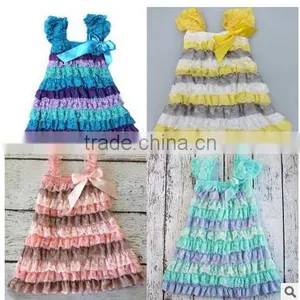 Baby Petti Ruffler Romper Multicolor Romper Cheap Lace Romper thumbnail-4