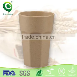 SGS FDA Certified Environmentally Friendly Rice Husk Coffee Cup thumbnail-2