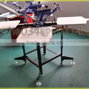 Stable Quality Manual Screen Printing Machine 4 Color / 4 Stations thumbnail-2