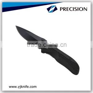5 2/3 Inch Black Tactical Rescue Folding Pocket Knife thumbnail-1