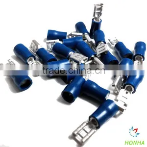 BLUE FEMALE 4.8mm PUSH ON CONNECTORS ELECTRICAL TERMINAL AUTO WIRING BF5008VR thumbnail-1