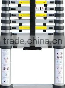 3.8m Finger Safety Protection Telescopic Extending Ladder thumbnail-1