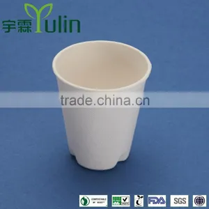 260ml Disposable Biodegradable Sugercane Pulp Bagasse Coffee Cup Quality Choice thumbnail-1