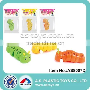 Colorful Mini Plastic Wind up Caterpillar Toys thumbnail-1