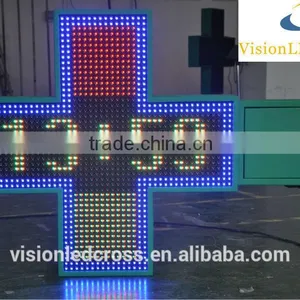 CE Certificate Outdoor High Quality LED Drugstore Pharmacy Cross (Croix de Pharmacie) thumbnail-1