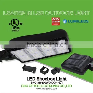 SNC New Module Led Shoebox Light 200w With Mean Well IP65 Driver UL CUL Approved and Aluminum Housing Body thumbnail-1
