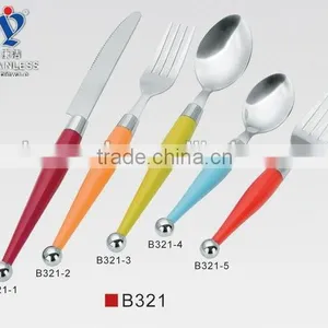 20pcs PVC+basket Plating Packing Plastic Handle Cutlery Set thumbnail-1
