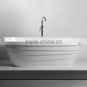 CUPC Certification Freestanding Artificial Stone Solid Surface Bathtub,artificial Stone Freestanding Bath Tub thumbnail-5