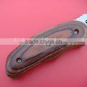 OEM 8Cr13Mov Blade Survival Knife With Color Wood Hanlde thumbnail-3