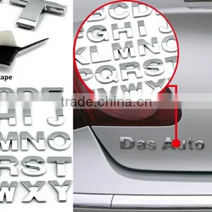 Customized Car Decorative 3D Chrome Letters With Strong Adhesive Tape thumbnail-6