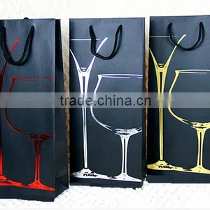 Paper Material and Accept Custom Order Take-Away Wine Paper Bag thumbnail-3