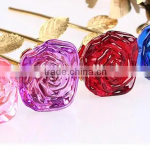 Natural Crystal Flower Golden Rose Flowers thumbnail-6