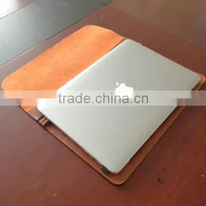 Factory Price!! Waterproof Top Glass Soft PU Leather Laptop Bag for Macbook thumbnail-1