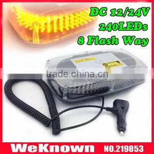 DC12V-24V Led Lightbar 240 LED 18W Beacon Light With Magnets Emergency Strobe Light Bar 4 Colors LED Warning Light thumbnail-1
