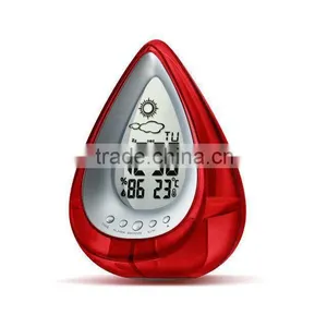 Factory Supply!New Product Temperature Function Water Powered Thermometer Desk Clock thumbnail-2