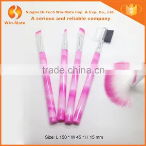 5pcs Professional Pink Nylon Hair& Plastic Handle Personalized Makeup Brush Set thumbnail-1