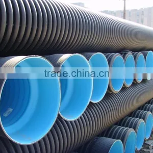 Large HDPE Drainage Pipe Twin Wall Corrugated Pipe Drain Pipe thumbnail-1