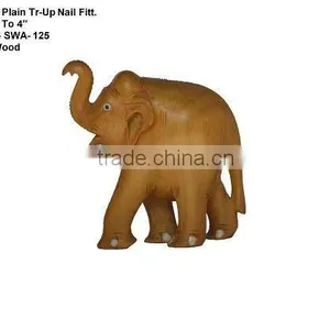 Elephant Wood Carving Sculpture thumbnail-1