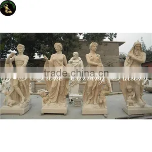 Hand Carved Marble Four Seasons Ladies Statue thumbnail-1