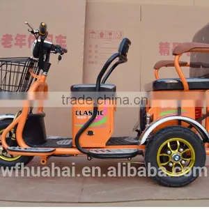 48V 500W 20AH Lead Acid Battery Passenger Seat Mini 3 Wheel Electric Tricycle Scooter thumbnail-1