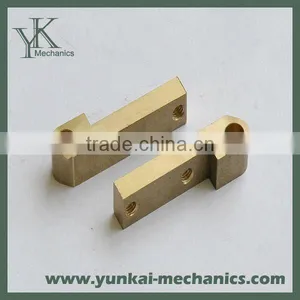 Brass CNC Machining Parts, Milling Parts, Golden Color Plated thumbnail-1