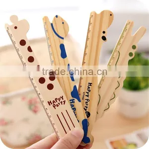 15cm Promotion Cartoon Animal Wooden Ruler thumbnail-1