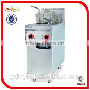 Vertical Stainless Steel Electric 2 Tank 2 Baskets Deep Fryer DF-28 thumbnail-1