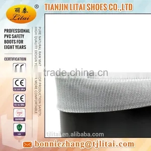 Black Pvc Safety Boots With Steel Toe Cap for Construction thumbnail-4