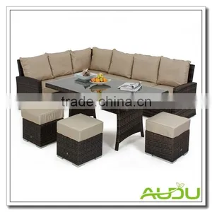 Audu 6 Piece Outdoor Lounge Dining Setting thumbnail-1