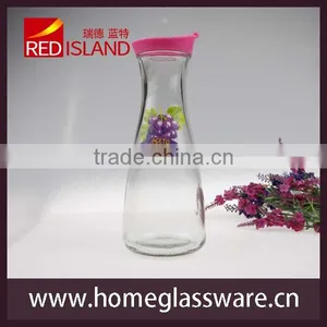 Glass Water Bottle With Lid, Glass Juice Bottle, 1L Glass Bottle thumbnail-5