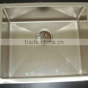 304 Square Stainless Steel Handmade Single Bowl Undermount Kitchen Sink thumbnail-1