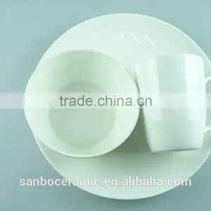 Ceramic White Porcelain Dinnerware Sets 12 Pcs / 16 Pcs Set of Dinner Plate thumbnail-3