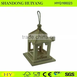 Natural Unfinished Wooden Bird Feeder Wholesale thumbnail-1