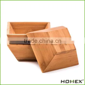 Bamboo Wooden Salad Bowl/ Square Serving Bowl Homex-BSCI thumbnail-1