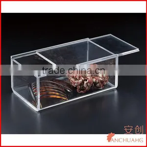 Simple Clear Acrylic Storage Box With Sliding Lid thumbnail-1