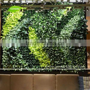 GNW GLW053 Indoor Vertical Garden Landscaping Grass Diy Plastic Fake Live Wall for Office Decoration thumbnail-1